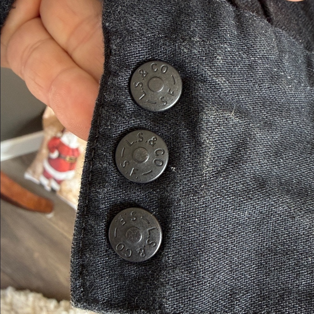 Levi's Black western button down size small cone … - image 6